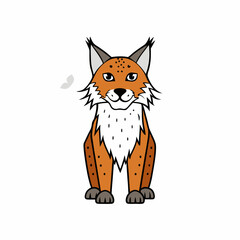 lynx cartoon vector 