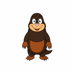 mole cartoon vector illustration