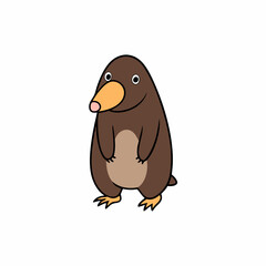 vector illustration of a mole