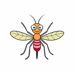 mosquito on white background