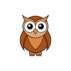 owl on white background
