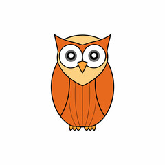 owl on white background