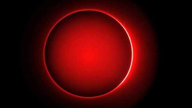Abstract Red Circle Glow: A Glowing Orb in the Dark