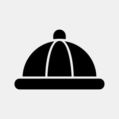 Fototapeta premium Icon chinese hat. Chinese New Year celebration elements. Icons in glyph style. Good for prints, posters, logo, party decoration, greeting card, etc.