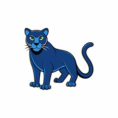 panther on a white background