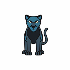 panther on a white background