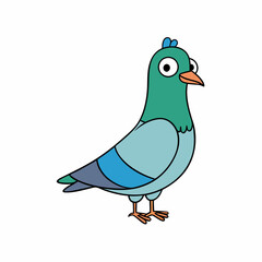 vector illustration of a pigeon