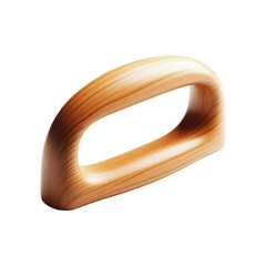 Wooden handle isolated on transparent background