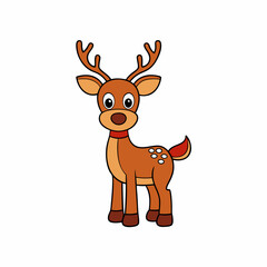 reindeer cartoon vector