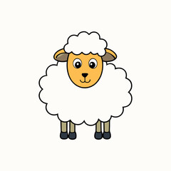  sheep cartoon vector illustration