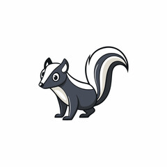 vector illustration of a cartoon skunk