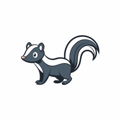 vector illustration of a cartoon skunk