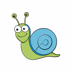 snail on a white background