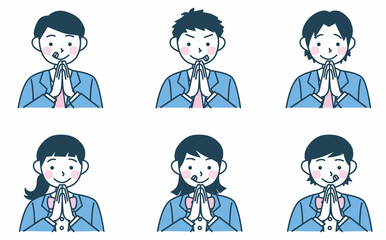 学生のイラストセット