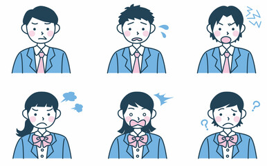 学生のイラストセット