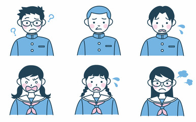 学生のイラストセット