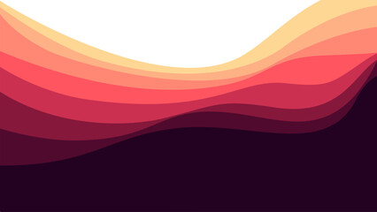 abstract orange wave gradient contour pattern vector illustration good for wallpaper, backdrop, background, web banner, and design template