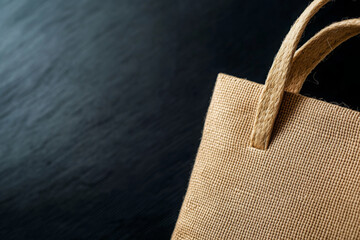 Natural jute bag with simple design, perfect for eco friendly shopping and storage