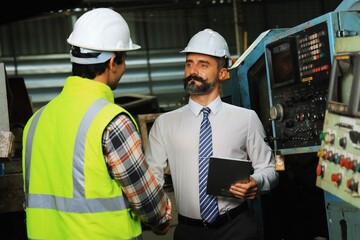 construction workers in warehouse