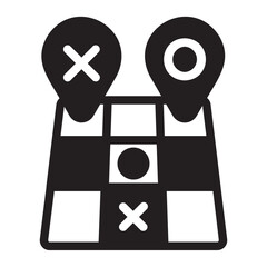 three in a row glyph icon