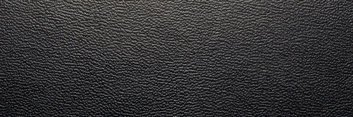 Horizontal Background with Rough Black Synthetic Leather Texture