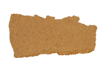 Torn Brown Paper Isolated on Transparent Background, Ripped Kraft Paper Texture, Rough Edge Mockup for Design or Creative Project.