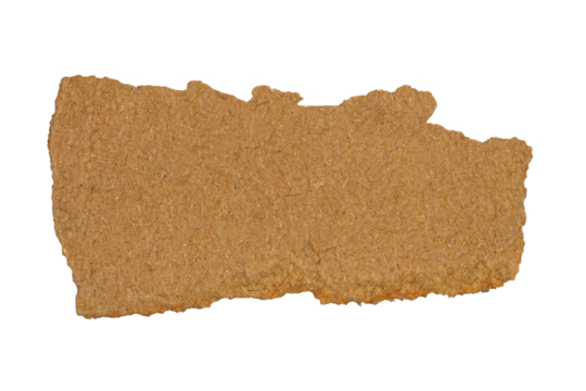 Torn Brown Paper Isolated on Transparent Background, Ripped Kraft Paper Texture, Rough Edge Mockup for Design or Creative Project.
