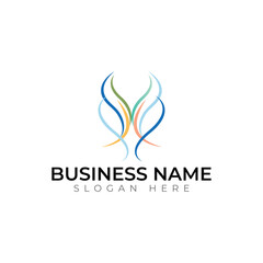 V  letter abstract typography creative logo design