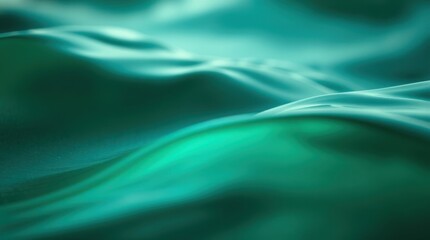 Obraz premium Teal fabric waves, abstract background, design texture