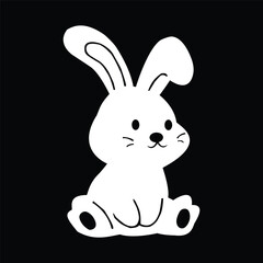 white  rabbit with a big smile