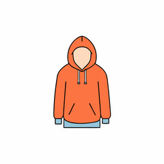 vector illustration of a hoodie