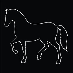 horse silhouette vector