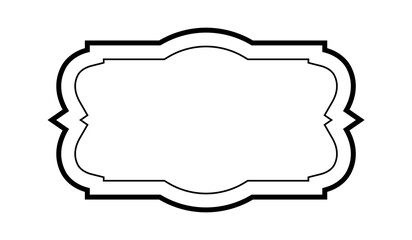 Fototapeta premium Outline vintage label. Vignette blank label. Vector banner