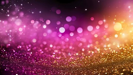 ピンクとゴールドのグラデーション、玉ボケ背景画像