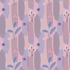 Seamless watercolor floral pattern in pastel colors.