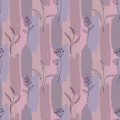 Seamless watercolor floral pattern in pastel colors.