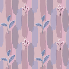 Seamless watercolor floral pattern in pastel colors.