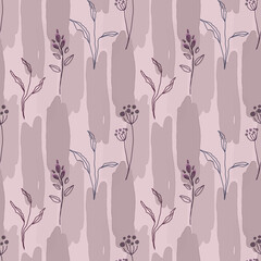 Seamless watercolor floral pattern in pastel colors.