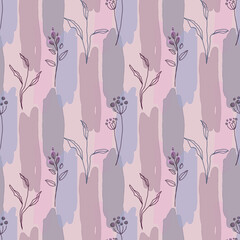 Seamless watercolor floral pattern in pastel colors.