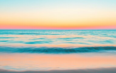 Obraz premium Aerial view of a beach with a wave approaching the sandy shore.