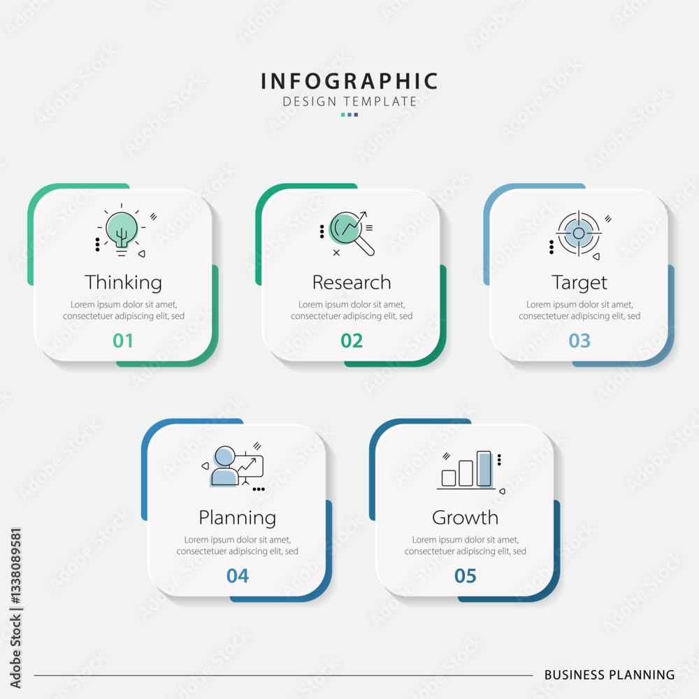 Poster timeline creator infographic template. 5 step timeline journey, calendar flat simple infographics de