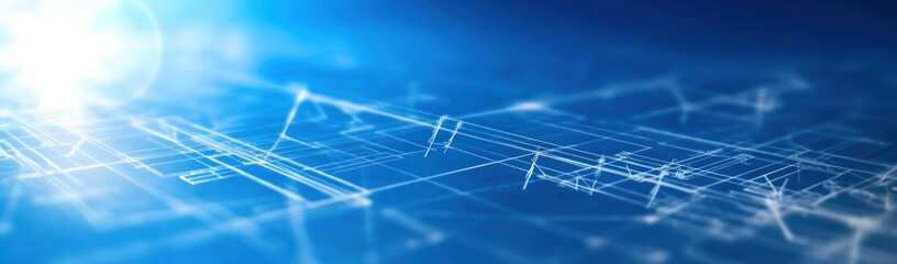 Obraz premium Abstract network design in blue and white