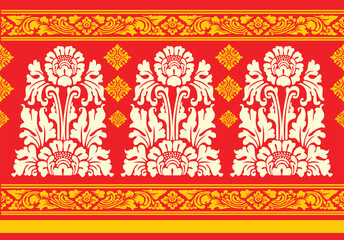 Indonesian geometric batik motifs with Balinese flower patterns, exclusive and classic, are suitable for various purposes. EPS VECTOR 10