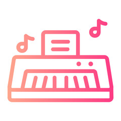 Piano Keyboard  gradient icon