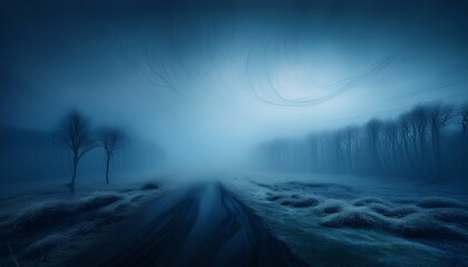 Fototapeta premium dark foggy atmosphere with muted blue and gray streaks