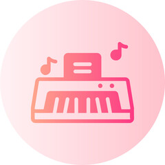 Obraz premium Piano Keyboard gradient icon
