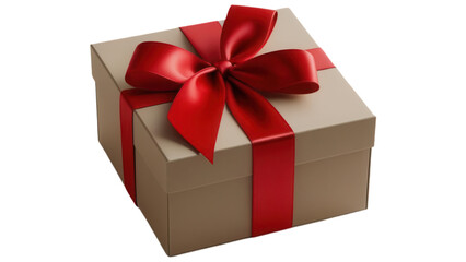 Obraz premium Gift box with a red ribbon on a black background.