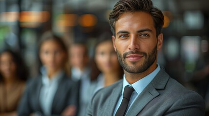 A man in a suit and tie is smiling at the camera