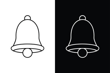 Bell icon vector on White Background ,Vector Art Illustration on white background.