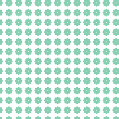 Vintage floral vector design offers a seamless green leaf and flower pattern
